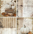 Cottage Pumpkins Four Pack Rice Paper - Decoupage Queen