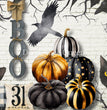 Black & White Pumpkins Rice Paper - Decoupage Queen