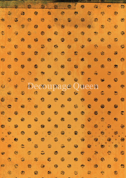 Orange Dots Rice Paper - Decoupage Queen