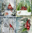 Christmas Pops of Red 4 Pack Rice Paper - Decoupage Queen