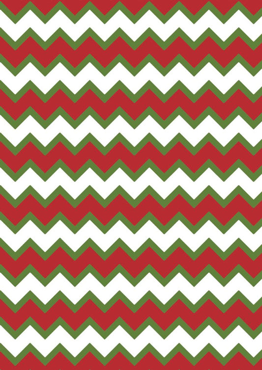 Christmas Chevron Rice Paper - Decoupage Queen