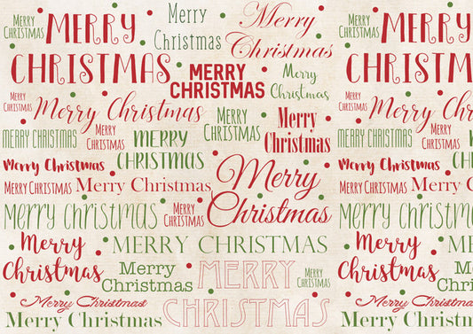 Festive Greetings Rice Paper - Decoupage Queen