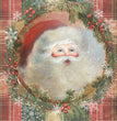 Ellen J. Goods - Santa Wreath Rice Paper - Decoupage Queen