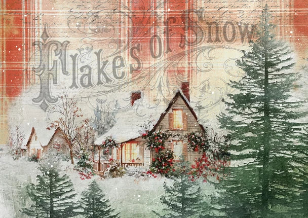 Ellen J. Goods - Flakes of Snow Rice Paper - Decoupage Queen