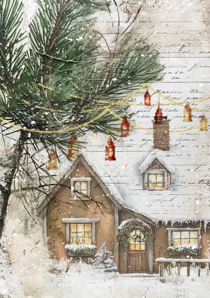 Ellen J. Goods - Woodland Cottage Rice Paper - Decoupage Queen