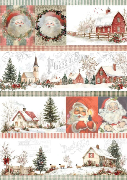 Ellen J. Goods - Winter Collage Rice Paper - Decoupage Queen