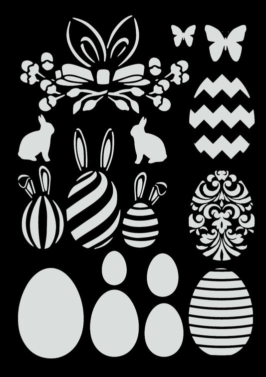 Easter Bundle/Easter Eggs Stencil - Decoupage Queen