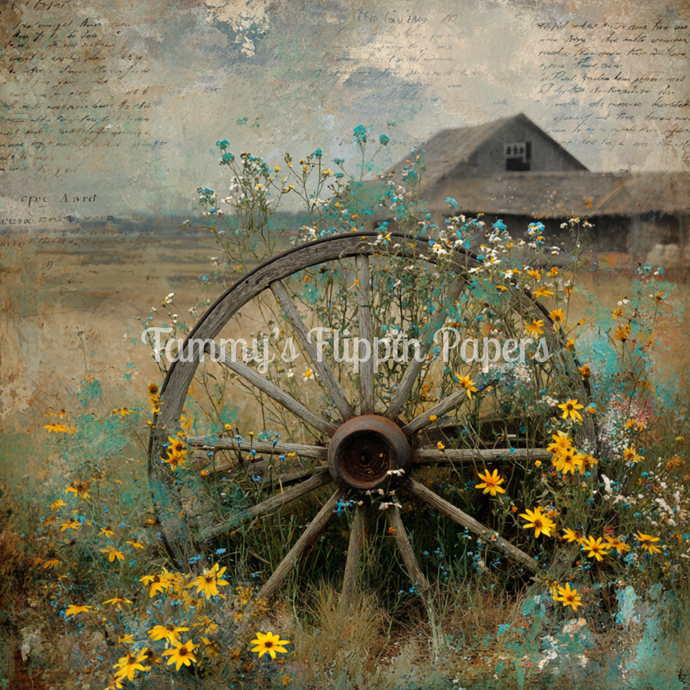 Darius' Wagon Wheel - Tissue Paper - Flippin Furniture
