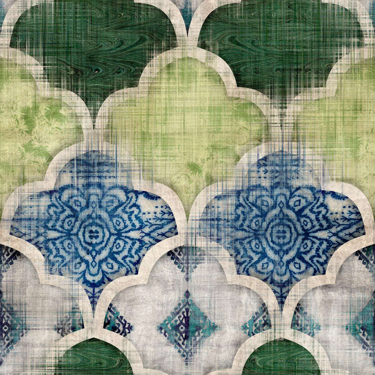 Distressed Tile - Tissue Paper - MINT/GGS