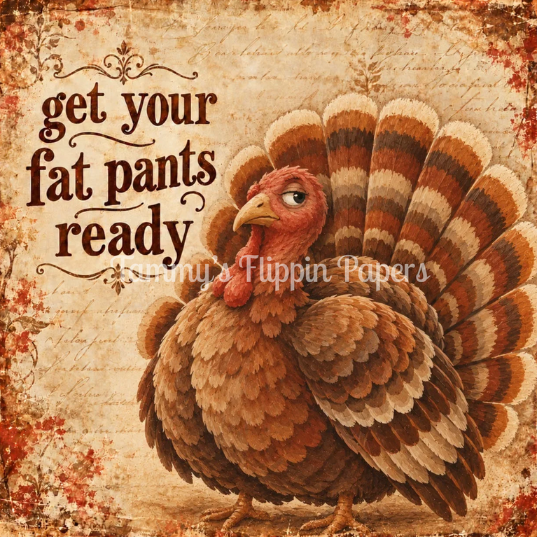 Fat Pants Decoupage Paper - Flippin Furniture