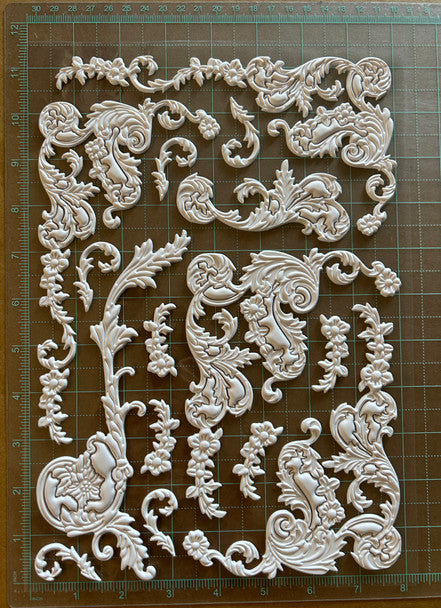 LaBlanche Mixed Media/Vintage Embellishment Sticker (Floral Rococo)