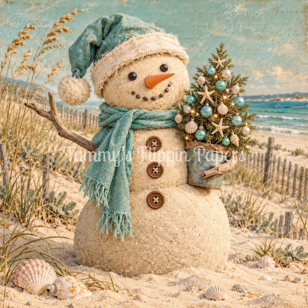 Frosty Goes Coastal Decoupage Paper - Flippin Furniture