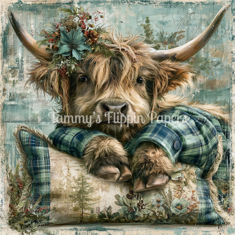 Highland in Blue Plaid Tissue Paper - Flippin Furniture