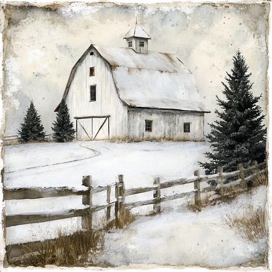 Hilltop Winter Barn Tissue Paper - Flippin Furniture