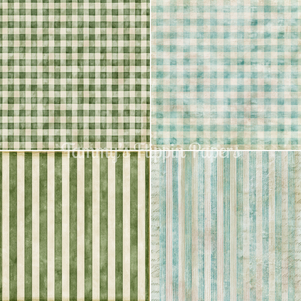 TFP Quad 006 - Homespun Blues & Greens
