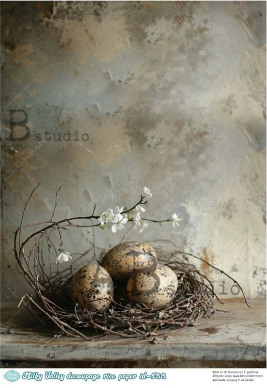 Spring Eggs-cellence (#ID533) Rice Paper - Milky Valley