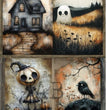Haunted Whimsy Quartet (#ID854) Rice Paper - Milky Valley