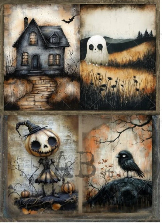 Milky Valley, Haunted Whimsy Quartet (#ID854) Rice Paper - AB Studios