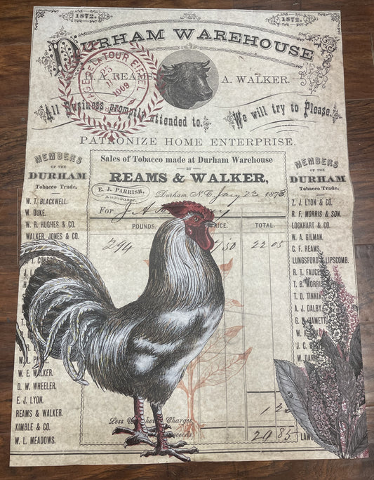 Red Rooster - Roycycled Decoupage Paper