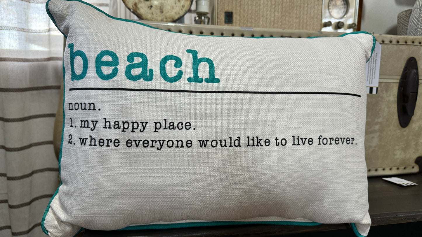 Beach Definition Pillow