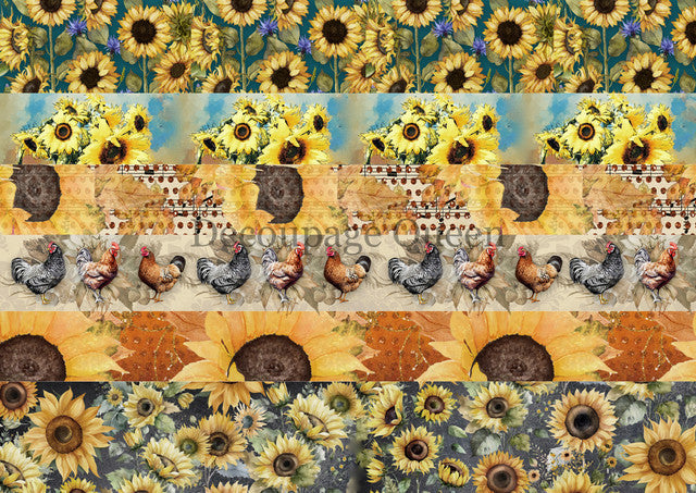 Sunflower Ephemera Journal Pack -  Decoupage Queen