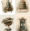 Vintage Keepsake Collage Rice Paper - LaBlanche