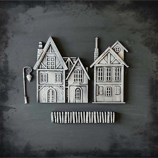 LaBlanche Vintage Houses II Mould, Ltd Edition - Decoupage Queen