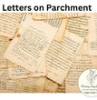 Letters on Parchment Decoupage Paper - Painting Lady Designs