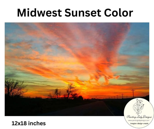 Midwest Sunset Decoupage Paper - Painting Lady Designs