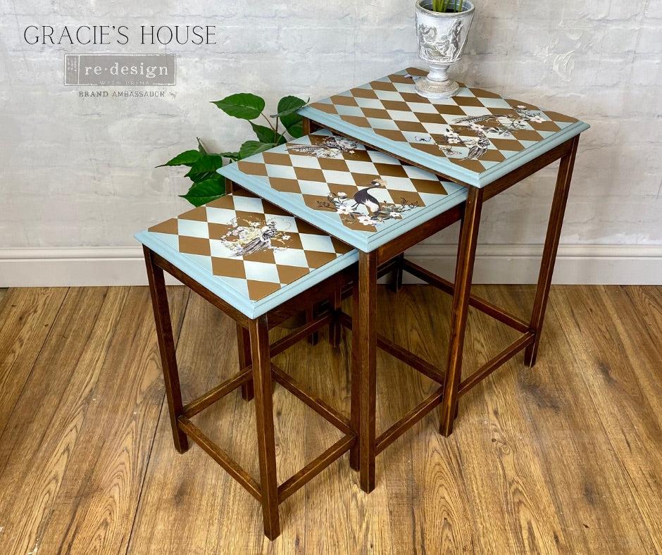 Gold Harlequin Decor Transfer - ReDesign with Prima