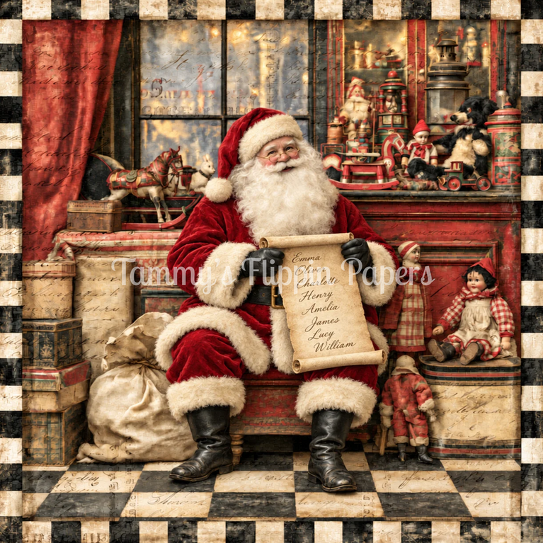 Nice List Decoupage Paper - Flippin Furniture