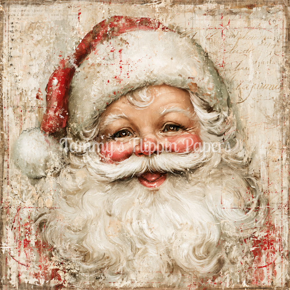 Old Fashioned Santa Decoupage Paper - Flippin Furniture