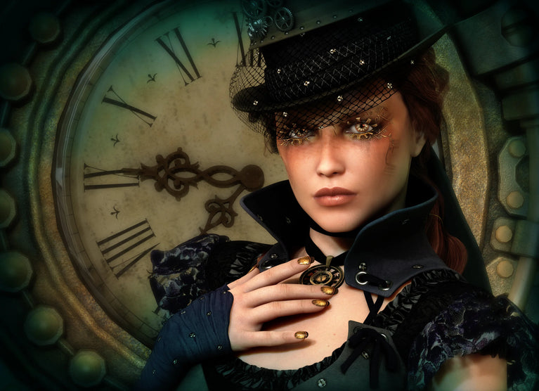 Gothic Steampunk Woman Decoupage Tissue - Deborah Bucher Designs