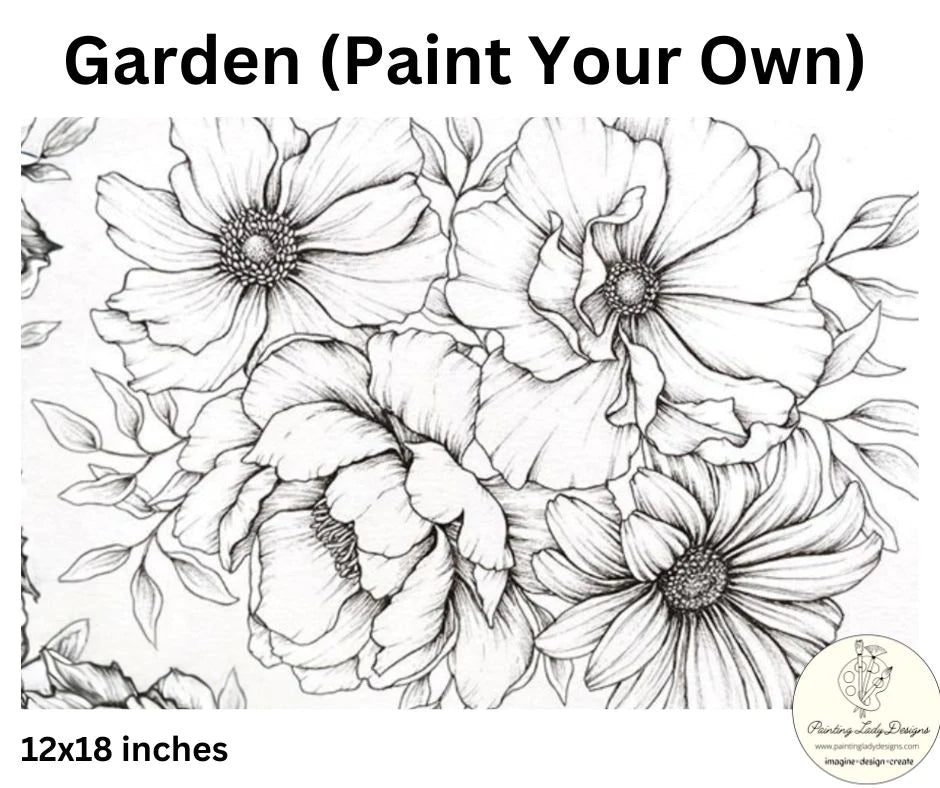 Paint Your Own Decoupage Paper! (Garden) - Painting Lady Designs