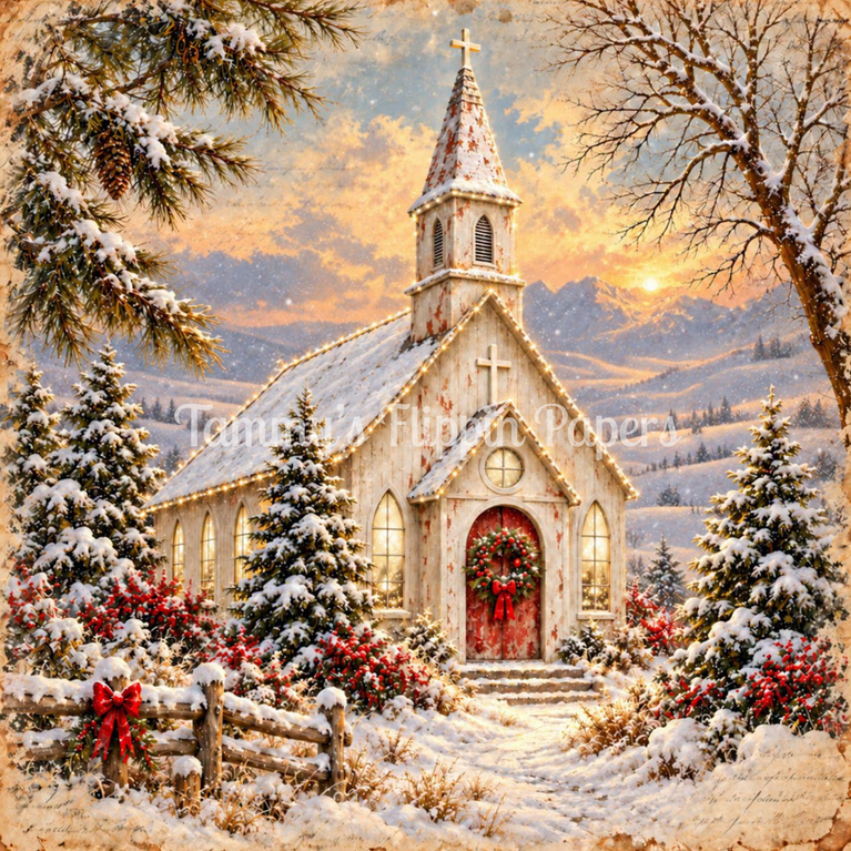 Peaceful Christmas Prayer Decoupage Paper - Flippin Furniture