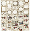 Vintage Christmas Advent Frames (R0981L) Rice Paper- ITD Collection