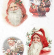 Vintage Santa Ornament 4 Pack (R1004) Rice Paper- ITD Collection