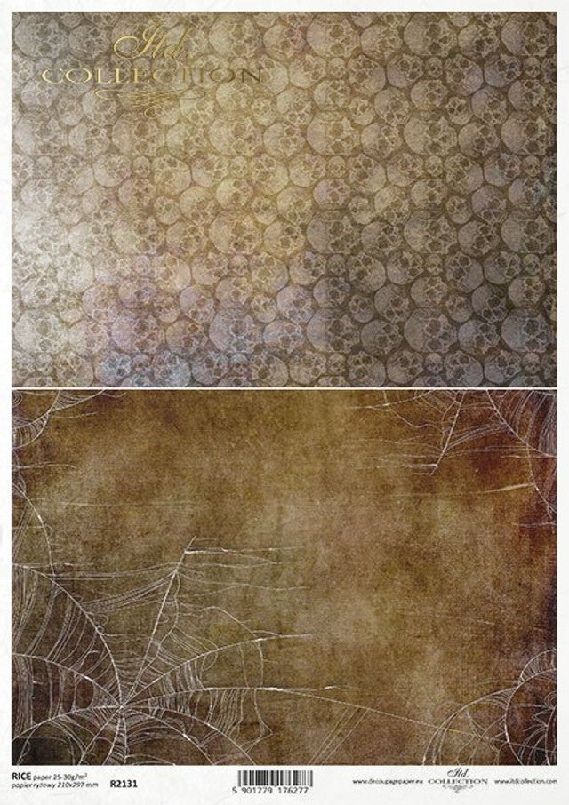 Skulls & Spider Web 2 Pack Rice Paper (R2131) - ITD Collection