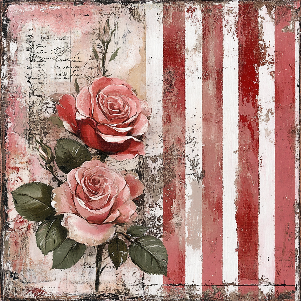 Roses & Stripes Tissue Paper - Flippin Furniture