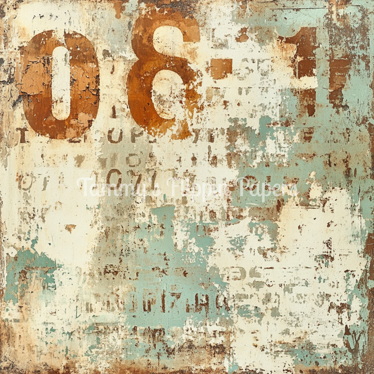 Rust & Numbers Tissue Paper - Flippin Furniture