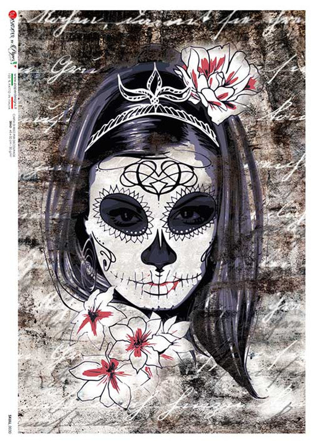 Skull 0030 Rice Paper - Decoupage Queen