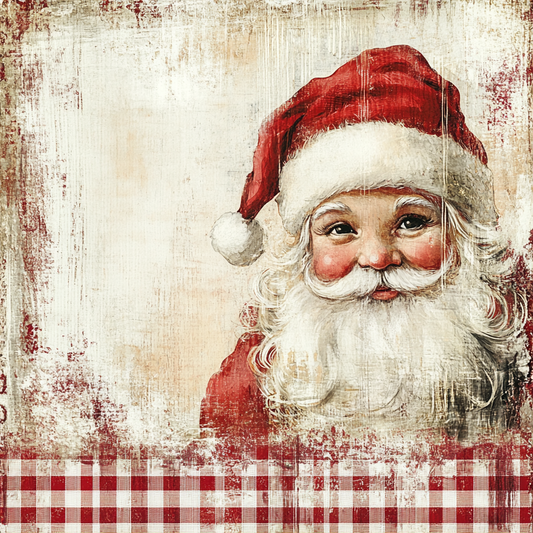 Santa Red Gingham Tissue Paper - Flippin Furniture