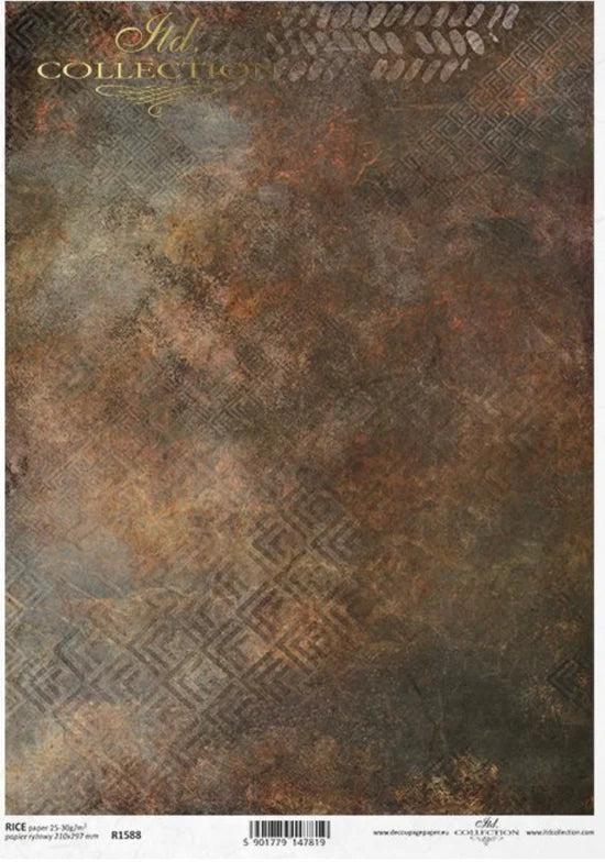 Concrete & Rust Background Rice Paper (R1588) - ITD Collection/Decoupage Queen