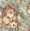 Green Vintage Floral Background (#ID171) Rice Paper - Milky Valley