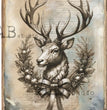 Christmas Rustic Stag (#2416) Rice Paper- AB Studios