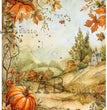 Fall Country Scene with Pumpkins (#ID363) Rice Paper- Carte Italiano
