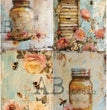 Patina Bees & Honey Quad (#ID542) Rice Paper - Milky Valley