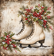 Skates & Snowflakes Decoupage Paper - Flippin Furniture