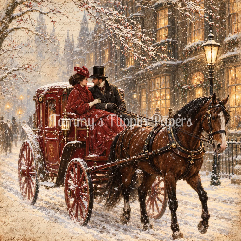 Snowfall & Sweethearts Decoupage Paper - Flippin Furniture