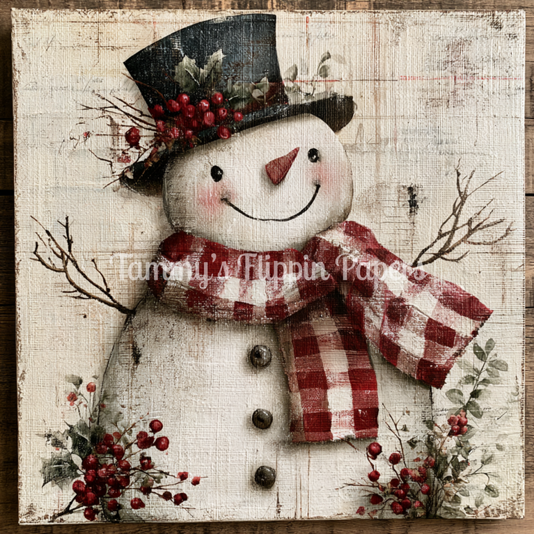 Snowman Smiles Tissue Paper - Flippin Furniture